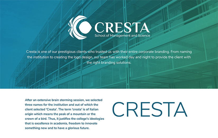 Brand Identity for Cresta screenshot 1